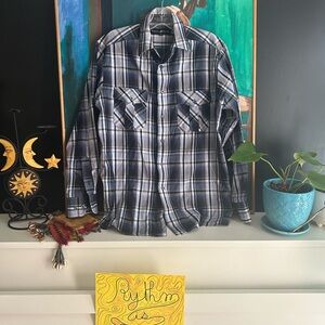 Beverly Hills Polo Club Women’s Blue and White Checkered Blouse S